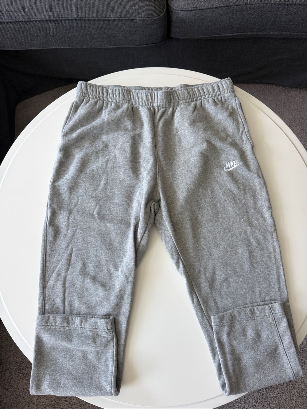 Nike Gray Men's Fleece Sweatpants with Logo